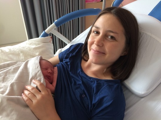 Rachel and Max in hospital